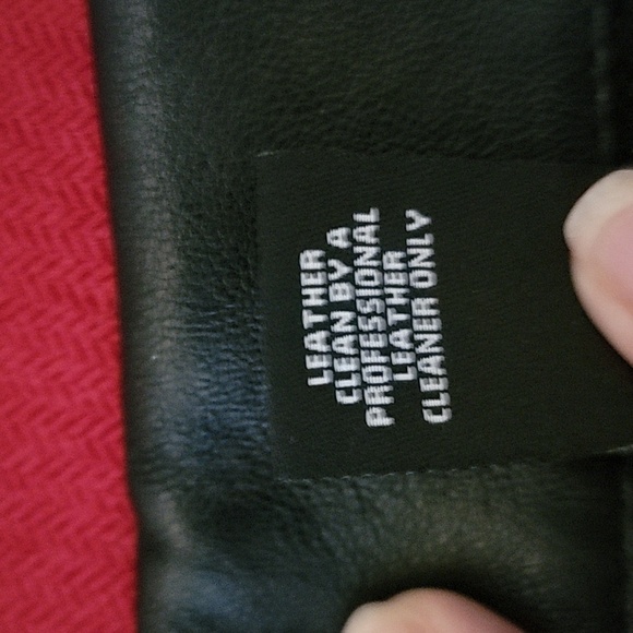 Leather & Wool Blend Knit Bikercore Moto Jacket Black size L - Picture 10 of 14